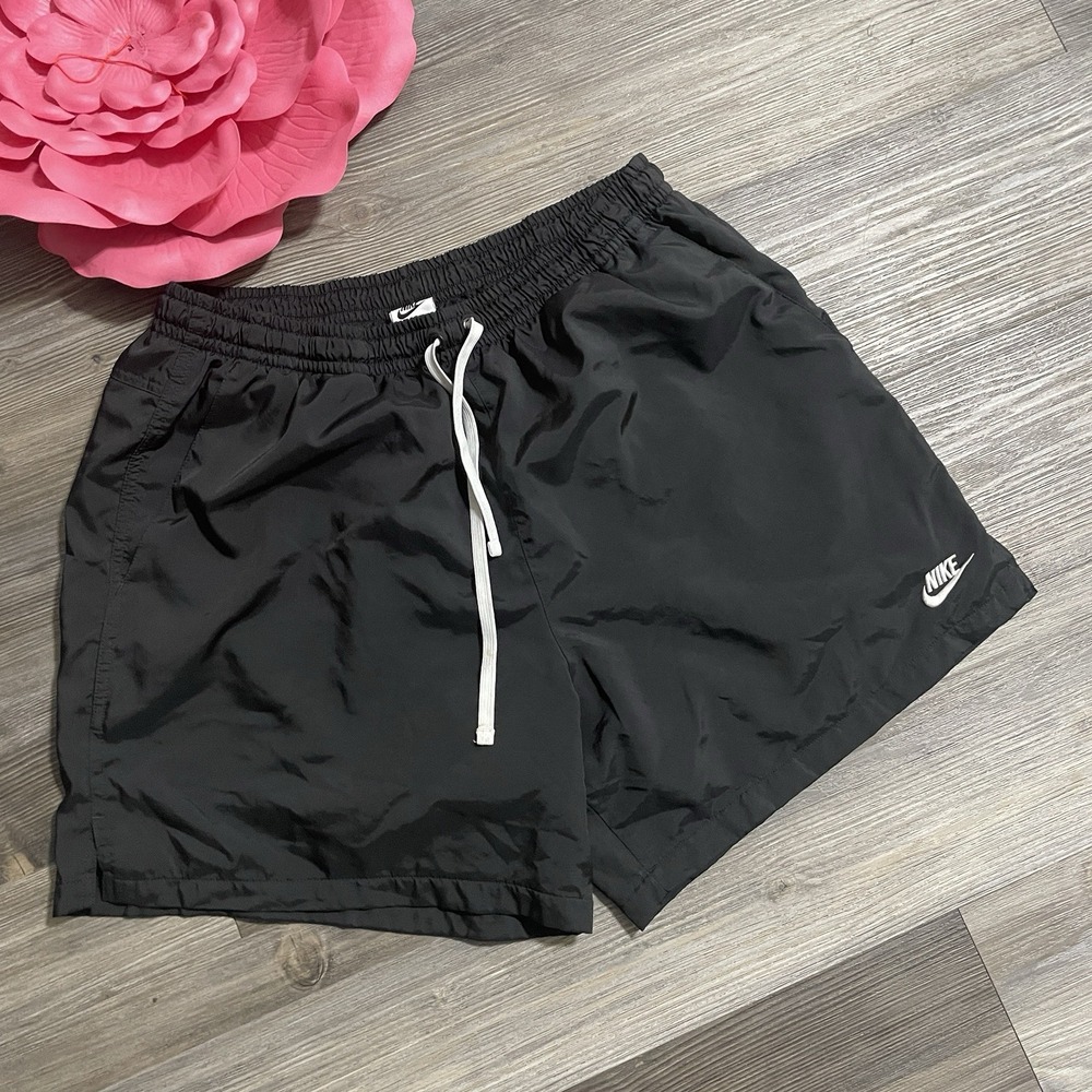 NIKE Mens Sz XXL Sportswear Club Flow Woven Lined Shorts Black Normcore Active